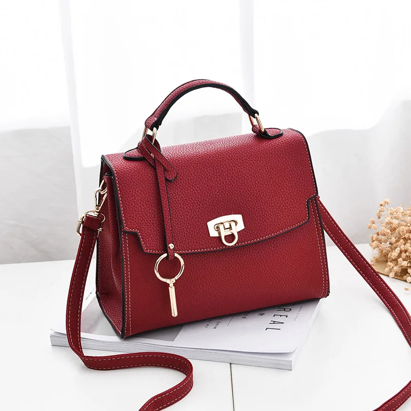 

MONNET CAUTHY Female Totes Concise Chic Style Fashion Office Lady Handbags Solid Color Wine Red Army Green Black Crossbody Bags