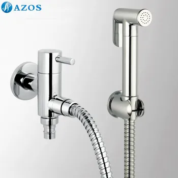 

Toilet Hand Held Bidet Shattaf Cloth Diaper Sprayer Hose Wall Mounted Chrome Bathroom Furniture FXQ016