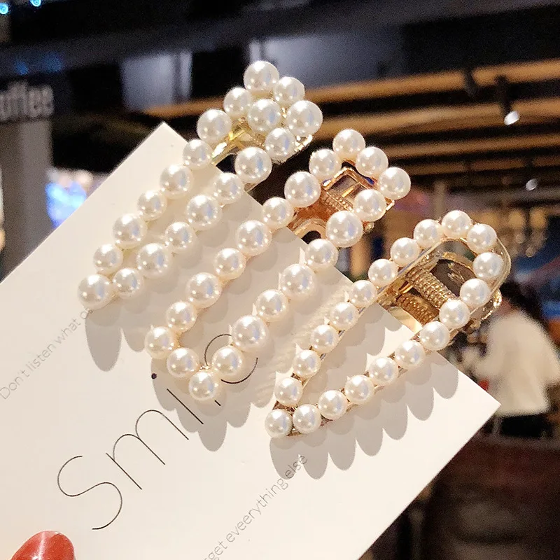 

Ubuhle New Fashion Pearl Hair Clip for Women Elegant Korean Design Barrette Girls Hairpin Hair Jewelry Accessories