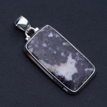 

Natural Charoite 925 Sterling Silver Pendant 2" P0552