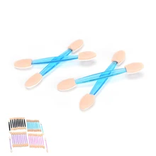 10 pieces/lot Sponge Stick Eye Shadow Applicator Disposable Eyeshadow Brush for Beauty Cosmetic Makeup Tools