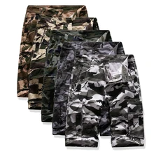 Для мужчин Повседневное камуфляж с несколькими карманами, мульти-цвет брюки карго шорты пять процентов брюки