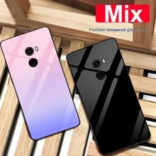 Для xiaomi mi x чехол сплошной цвет Закаленное стекло чехол для телефона для xiaomi mi x 1 mi x1 чехол градиентное стекло оболочка coque