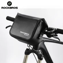 ROCKBROS 3-4L Handlebar Bag Bicycle Front Tube Pocket Shoulder Pack Riding Waterproof Bike Bicycle Bag Cycling Bike Accessories rhinowalk 4l bicycle handlebar bag full waterproof folding bike front bag electric bike cycling bag panniers with rain cover