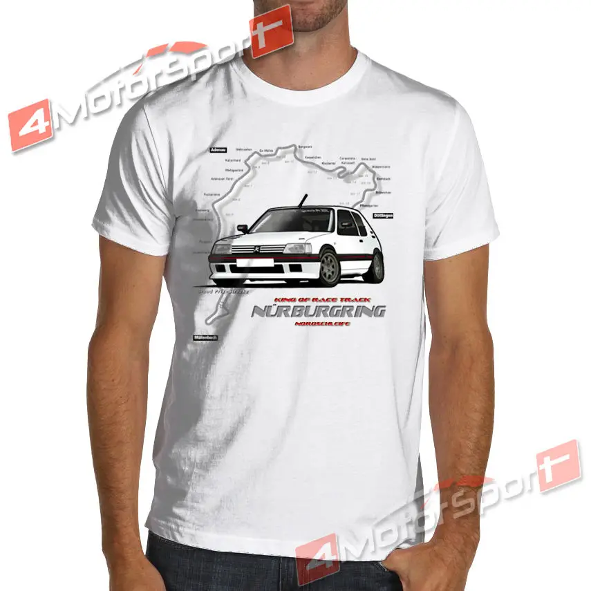 

2019 New Fashion Cool Tee Shirt French car fans 205 Gti Rally Racings T-Shirt Custom T-shirt