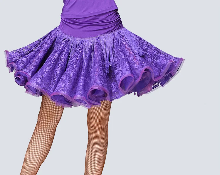

Fashion Ballroom Tango costume Lace Sexy Latin dance skirt for women/female dancers, adult training dress performance wears