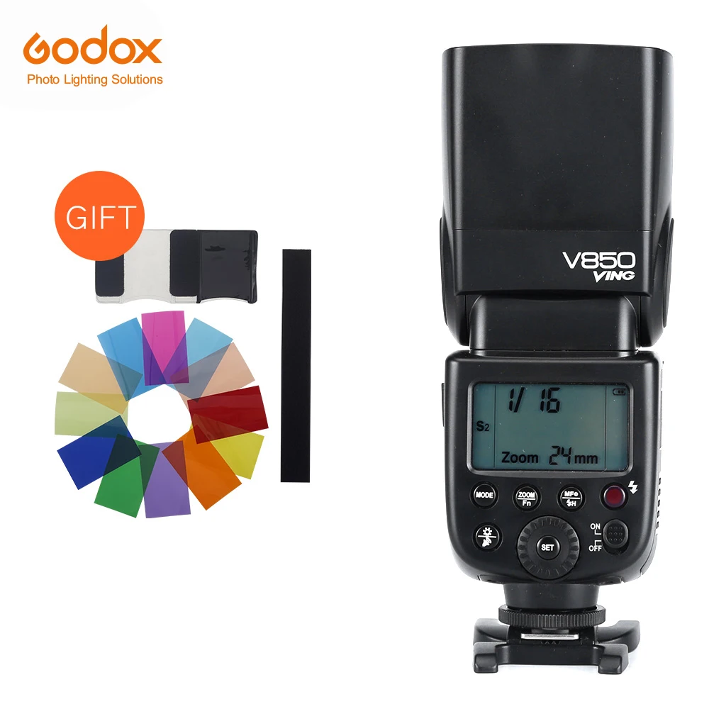 

Godox V850 Speedlite Li-ion Manual Flash Fast Recyling Charge 1/8000s For Nikon D3100 D90 for Canon 60D 600D DSLR CAMERA