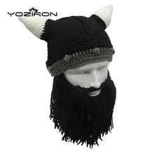 YOZIRON/Новинка; мужские и женские зимние шапки ручной работы с бородой; шапки; шапка для косплея вечерние шапки унисекс для взрослых; Новинка; подарки на Хэллоуин