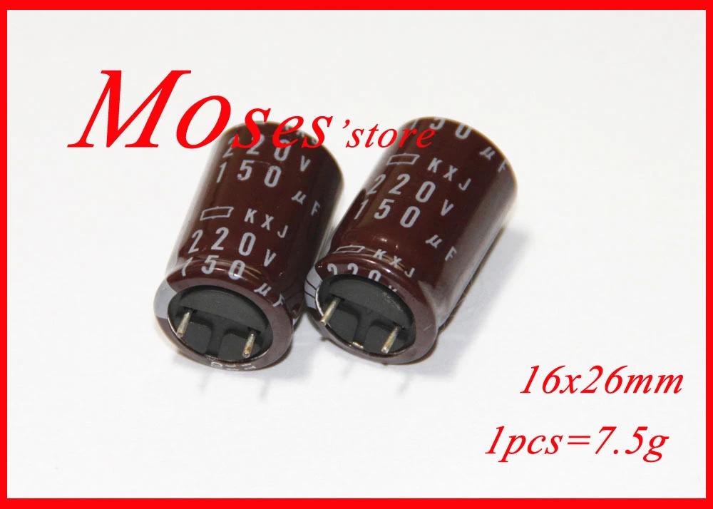 Condensador Original, 220v, 150uf, 100% NCC, KXJ, capacitancia Radial, 16x26mm|number belt|post isppost simulation AliExpress