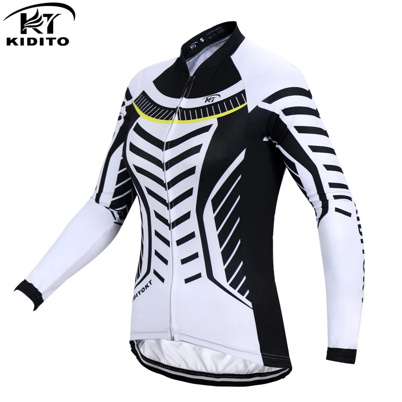 

KIDITOKT Roxanne Winter 2017 Women Pro Cycling Jersey/Long Sleeve Fleece Ropa Ciclismo Super Warm Thermal Bike Sportswear