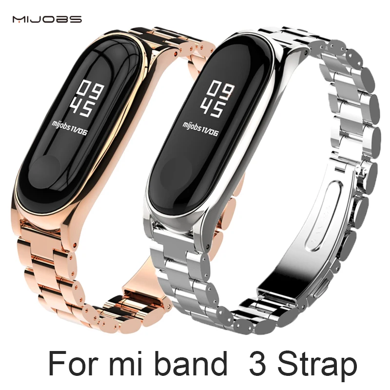 

Xiaomi Mi Band 3 NFC Metal Strap Screwless Stainless Wristbands Replace Accessories For Mi Band 3 Strap Steel Bracelet