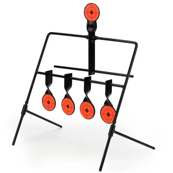 

Paintball Shooting Target Airsoft 5 Metal Targets Automatic Reset Rotating for Air Gun Rifle Shooting Practice