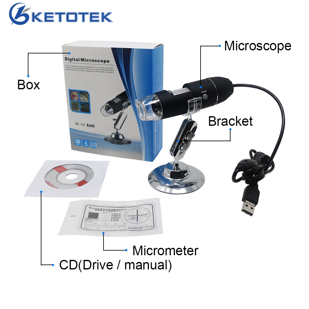 

USB Digital Microscope Mega Pixels 1000X 1600X 8 LED Electronic Microscopio Endoscope Microscope Zoom Camera Magnifier