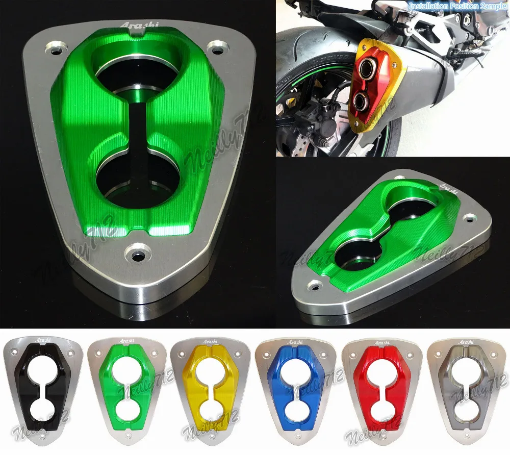 

Arashi CNC Aluminum Exhaust End Tip Cover Protector For KAWASAKI Z800 ZR800 2013 2014 2015 2016