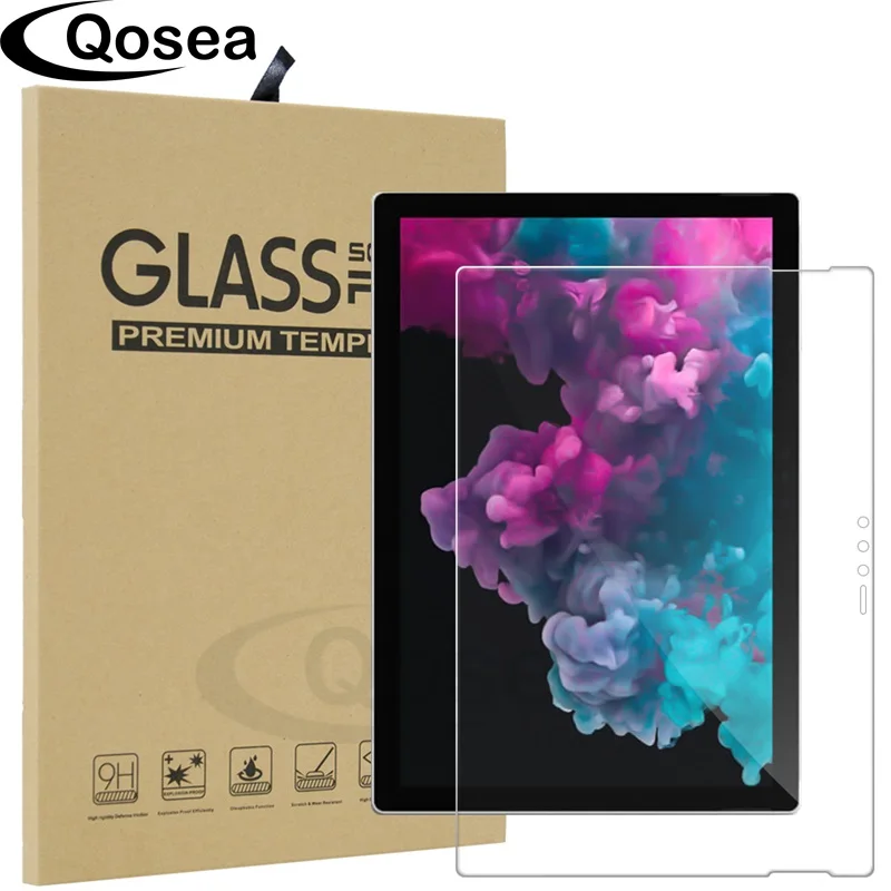 

Qosea For Microsoft Surface Pro 6 Tempered Glass Film 9H Ultra thin Clear For Microsoft Surface Pro 6 Tablet PC Screen Protector