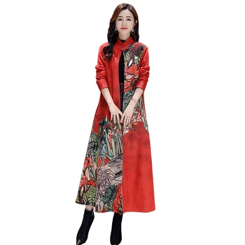 

Fashion Long Trench coat Women 2020 Autumn Winter New Print Buckskin Blend Windbreaker Women Overcoat Casual Elegant Ladies coat