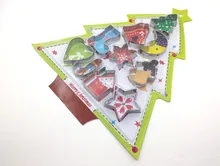10pcs/lot Christmas Tree Cookie Cutter Mold Stainless Steel Pastry Biscuit Fondant Cake Baking Mold Kitchen Accessories PD 011 christmas tree cookies cutter stainless steel biscuit cake mold baking tools