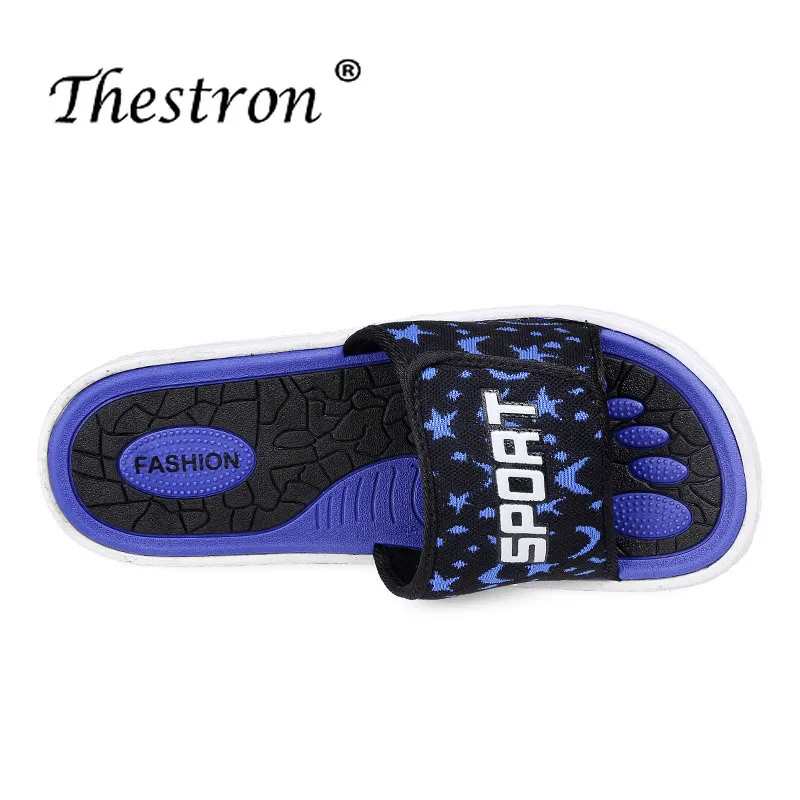 2019 Summer Men Slide Slippers Denim Fashion Mens Flats Slippers Brand Designer Men Comfort Indoor Slippers Casual Room Men Shoe