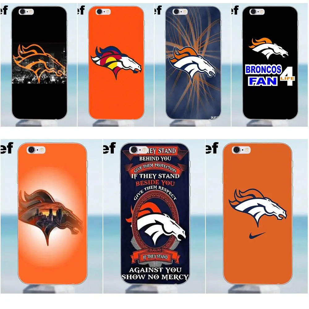 Suef Broncos логотип для iPhone 4 4S 5 5S 5C SE 6 6S 7 8 Plus X Galaxy J1 J3 J5 J7 A3 A5 2016 2017 защитные чехлы из ТПУ