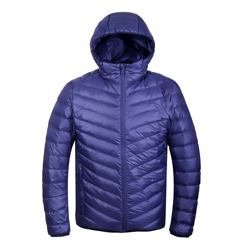 Down Jacket Men Winter Ultralight 95% Duck Down Outdoors Collar Parka Coat