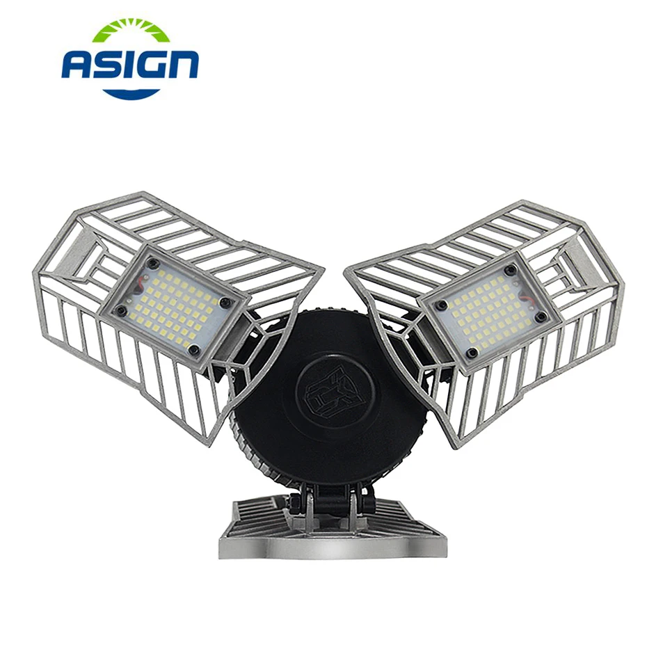 

Led Deformable Lamp Garage Light 60W E27 110-240V 6000 Lumen High-intensity Parking Warehouse Industrial Radar Household Light