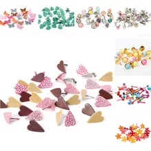 Микс бабочка в форме листьев гвоздики со стразами и шипы для одежды круглые квадратные штифтики для скрапбукинга, украшение, застежка Микс бабочка в форме листьев гвоздики со стразами и шипы для одежды круглые квадратные штифтики для скрапбукинга, украшение, застежка