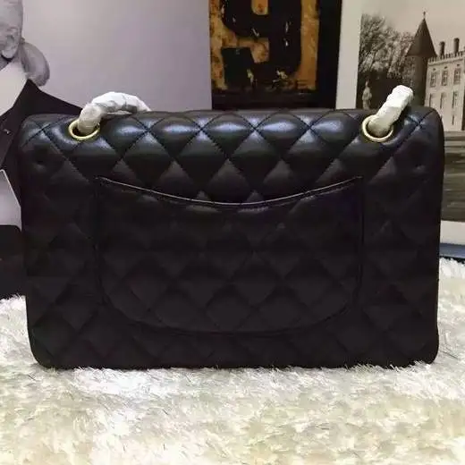 Top Quality Lambskin Black Classic Chain Flap Bags Women Shoulder Bag Female Crossbody Bag Brand Luxury Purses Handbags Designer