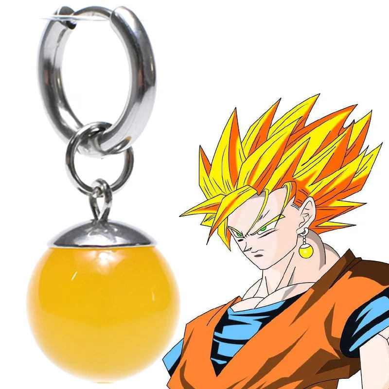 Серьги с драконом 1 шт. серьги potara Black Son Goku zamasu для женщин и мужчин | Игрушки хобби