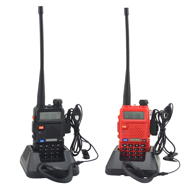 BAOFENG BF-UV5R UV-5R двухдиапазонный VHF 136-174MHz& UHF 400-520MHz FM Двухстороннее радио baofeng wallkie talkie с бесплатным наушником