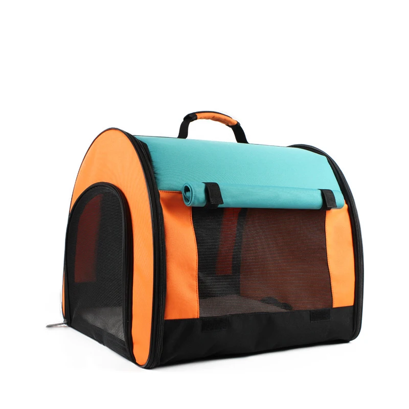

DannyKarl Tricolor Canvas Mesh Shoulder Oxford Breathable Folding Summer Fold Pet Tent Outdoor Travel Cat Bag Teddy Dog Kennel