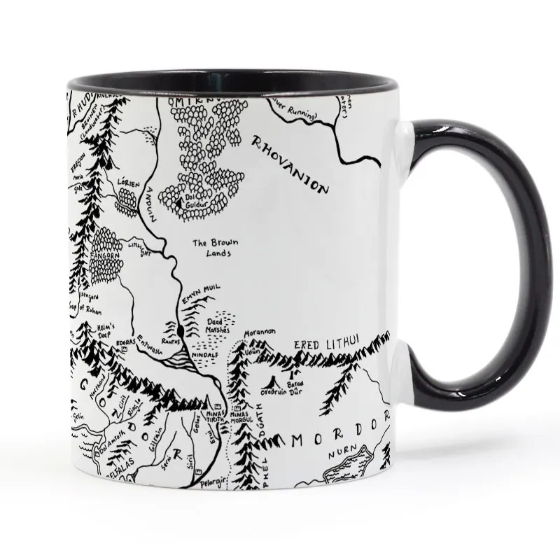 

The Lord Of Rings Map Mug Coffee Milk Ceramic Cup Creative DIY Gifts Home Decor Mugs 11oz C229