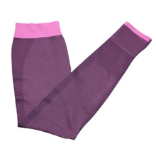 Женские колготки для фитнеса пуш-ап эластичные спортивные штаны для бега в спортзале-фиолетовый, S