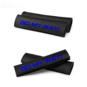 

Car Seat Belt Cover For Safety Belt Reflective Safety Seatbelt Shoulder Pad Go My Way Seat Belt Plug For Car Accessories 2Pcs