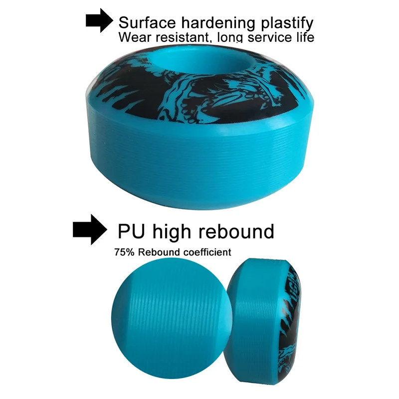 UGIN Skateboard Double Wane Wheels Resilient PU SHR-100A Extreme Invert Board wheel High Rebound 52CM * 30CM Accessories 4x skateboard wheel skateboard accessories