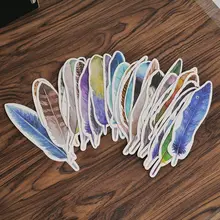 30 шт./кор. красочные Закладка-перо Бумага мультфильм закладки с животными студент подарок канцелярские пленка Закладка для книги