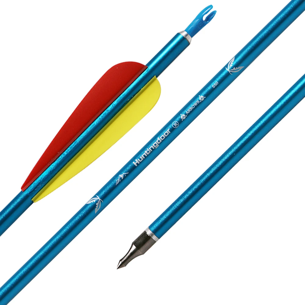 

6/12 pcs 31 inch Aluminium Arrows Archery Hunting and Targeting Practice Arrows for Compound Recurve or Recurve Bow
