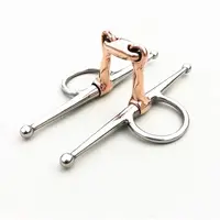 Stainless Steel Full Cheek Bit Twisted Copper Mouthpiece Horse Bit Equipment 12.3cm 1