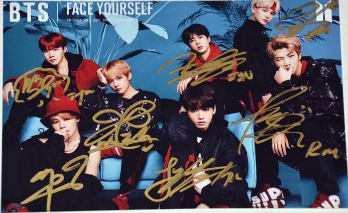 

hand Signed Bangtan Boys autographed Face Yourself group photo 4*6 free shipping K-POP 042018A
