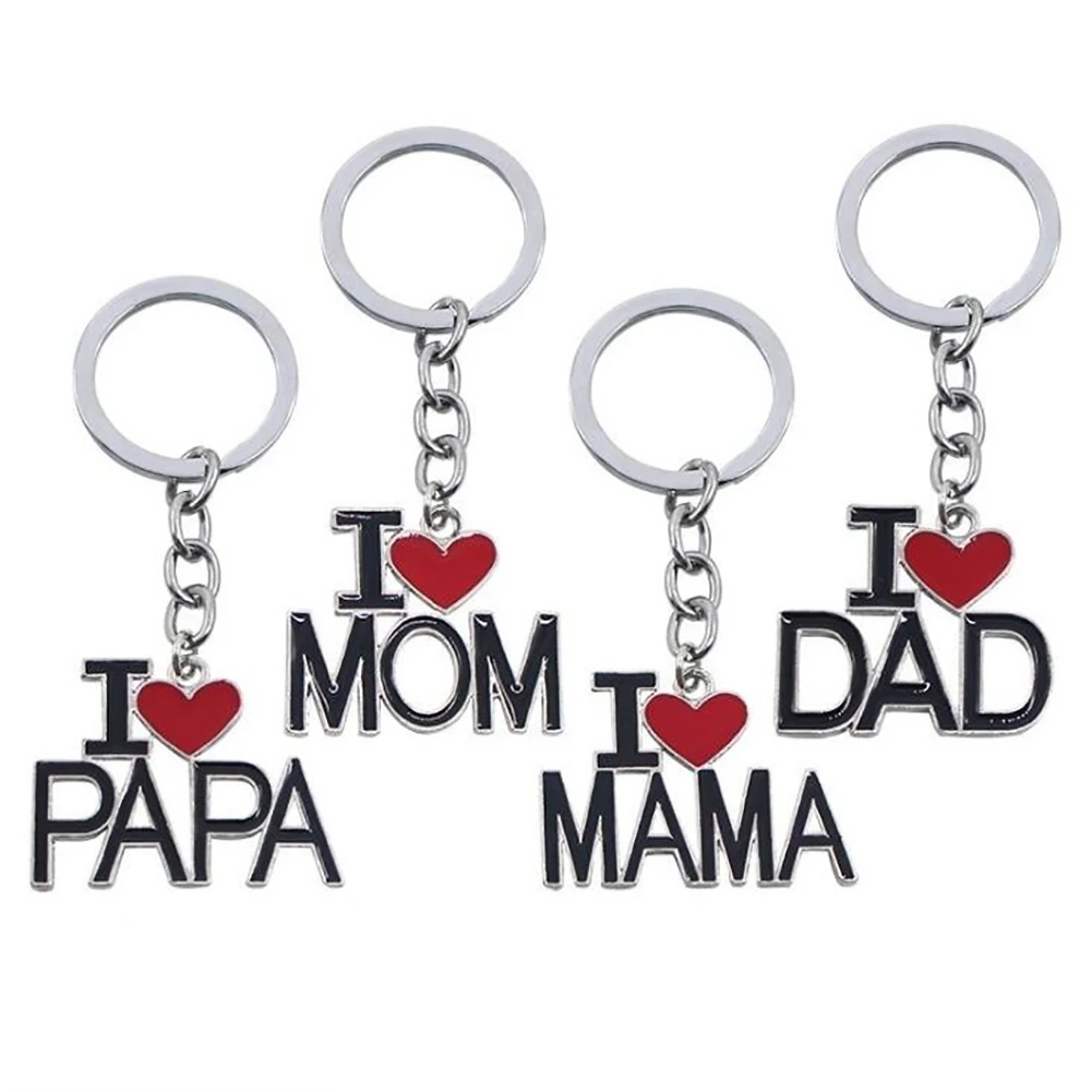 Брелок с надписью I Love Mom/Dad/Mama/Papa|pendant keychain|letter keychainkeychain jewelry |
