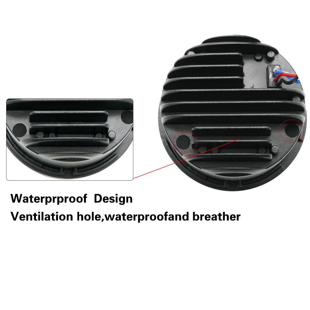 2PCS Black Chrome Motorcycle Headlight 4.65'' led Front Headlamps 5 INCH Fat Bob lights for Harley Fat Bob FXDF Headlights (37)