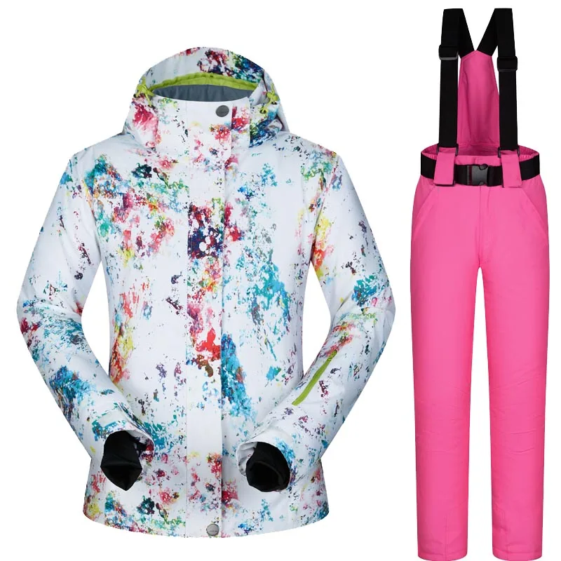 

2019 Winter Womens Ski Jackets And Pants Waterproof Warm Ski Suits Women Ski Snowboard Skiing And Snowboarding Clothes Brands