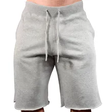 Одноцветные мужские шорты для бега, тренажерного зала, фитнеса, серые шорты, бодибилдинг, упражнения, удобные шорты, повседневные Комбинезоны, шорты