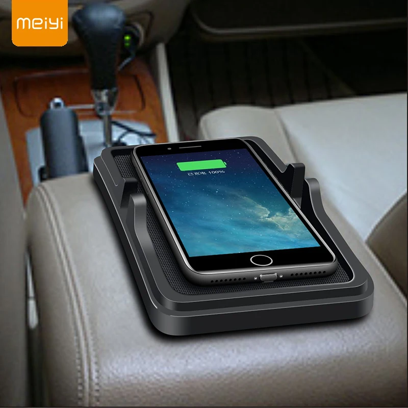 

MEIYI Qi Car Wireless Charger for iPhone X XS XR Samsung S9 Quick Wireless Charging Charger Car Mobile Phone Holder Mat