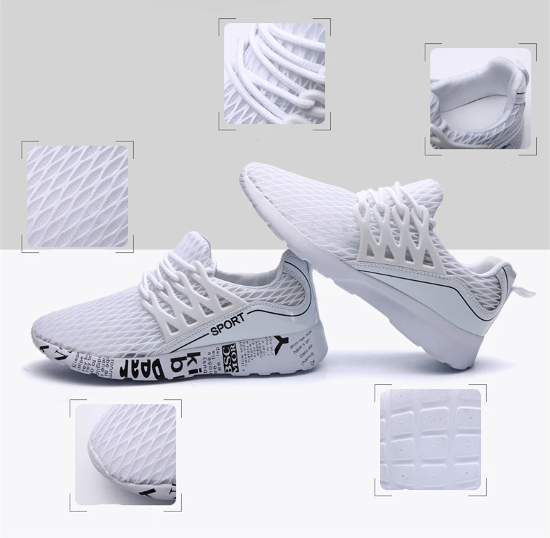 DESERT RAM Brand 2018 Fashion Shoes Men Fabric Air Mesh Casual Tenis Sneakers High Top Summer Breathable Black White Mens Shoe (2)