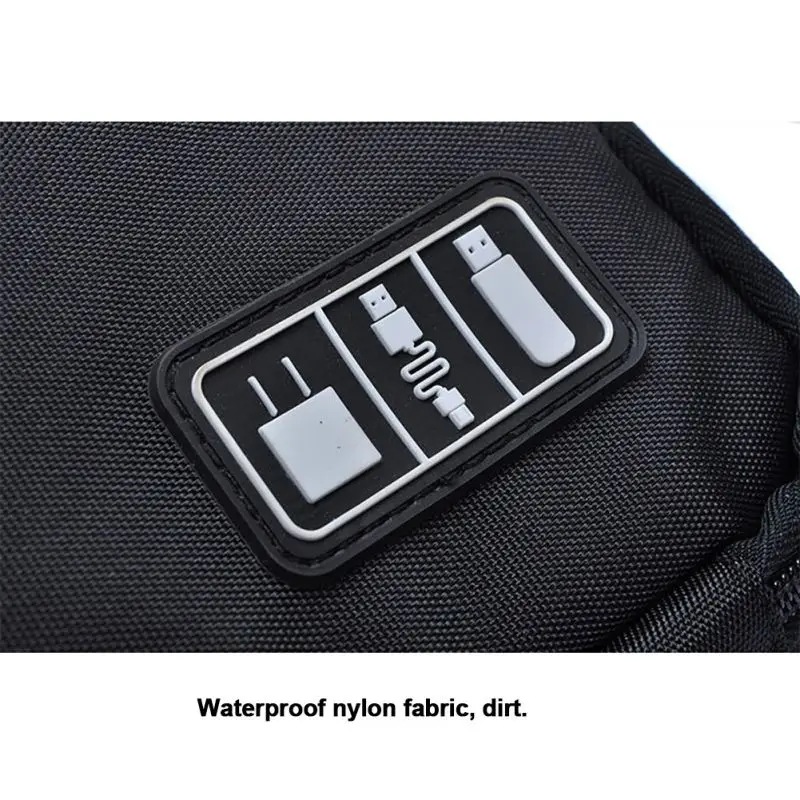 Портативная сумка-Органайзер для хранения кабелей, водонепроницаемая Противоударная сумка для наушников, цифровой usb-кабель, сортировка, дорожные вставные сумки