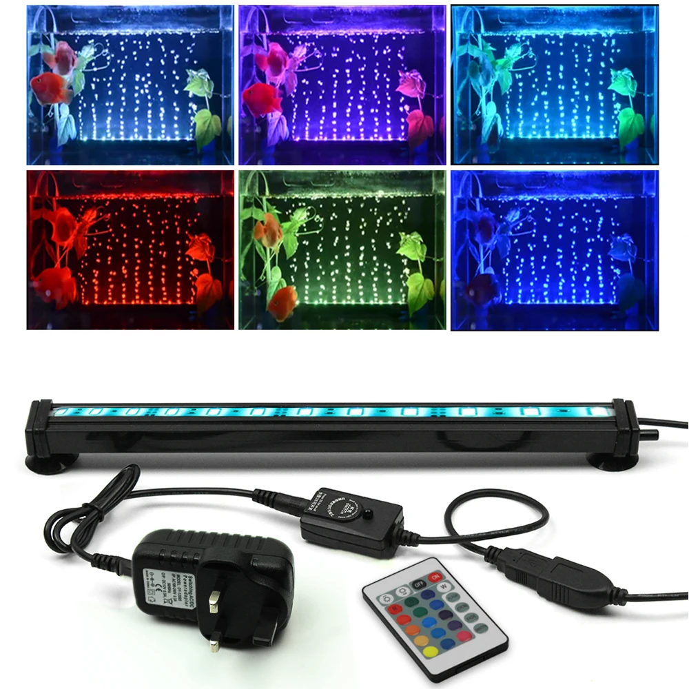 Waterproof Underwater Aquarium Fish Tank LED Light Bar 220V 110V RGB