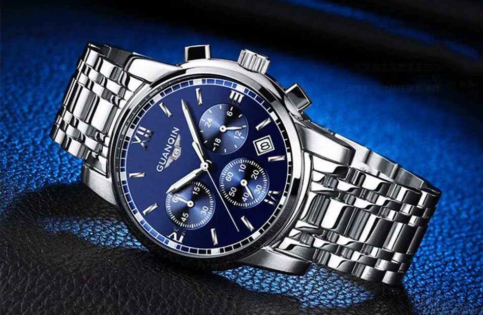 Бизнес стиль мужские s часы топ бренд класса люкс хронограф кварцевые часы для мужчин нержавеющая сталь дата водонепроницаемые спортивные наручные часы для мужчин