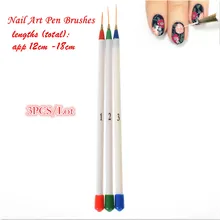 Набор 3 шт./упак. изящная кисточка для нейл-арта Дизайн Советы Дизайн ногтей Ручка кисти салон DIY гель