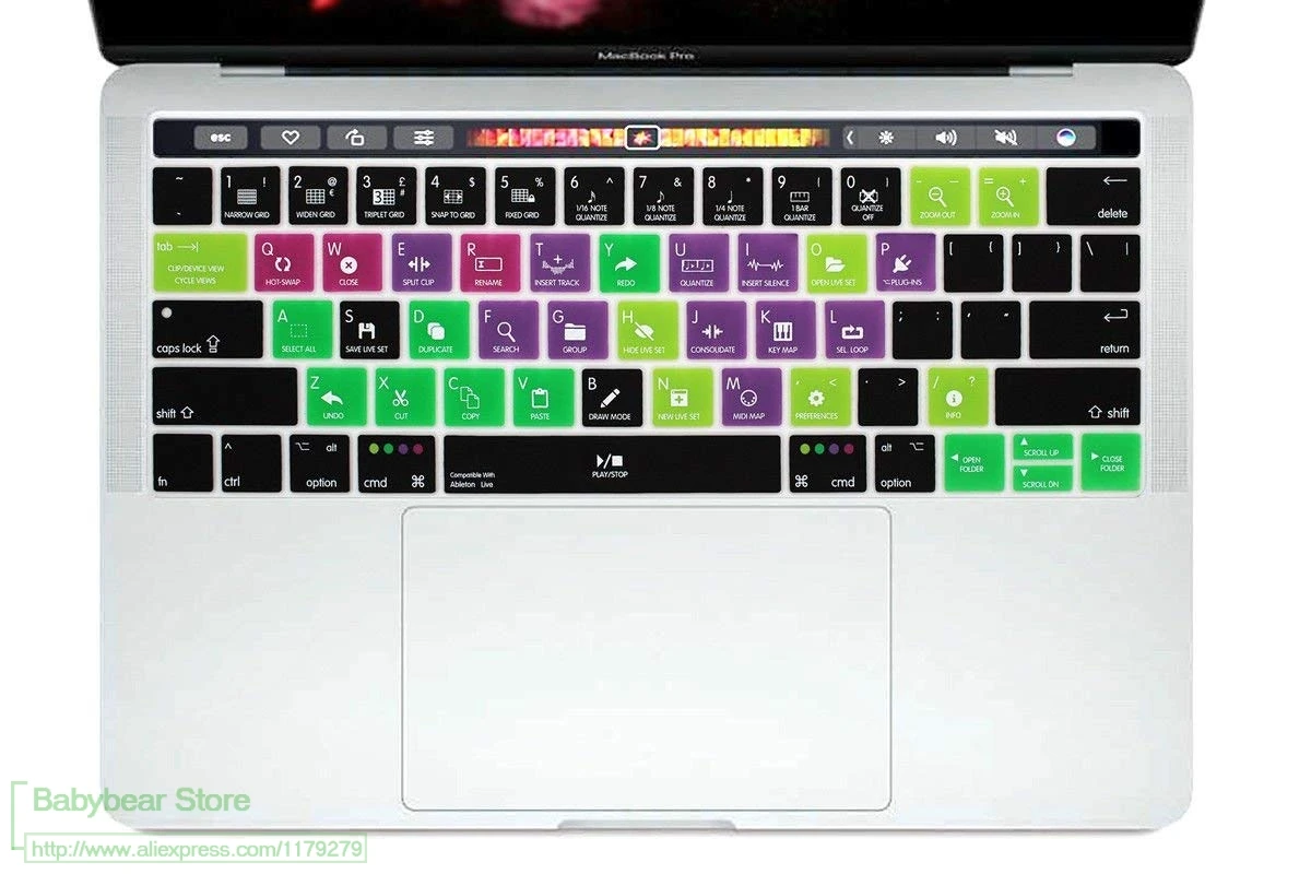Силиконовый чехол для клавиатуры Ableton Live Hot key Macbook Pro 13 дюймов 15 новейший 2017/2016 с