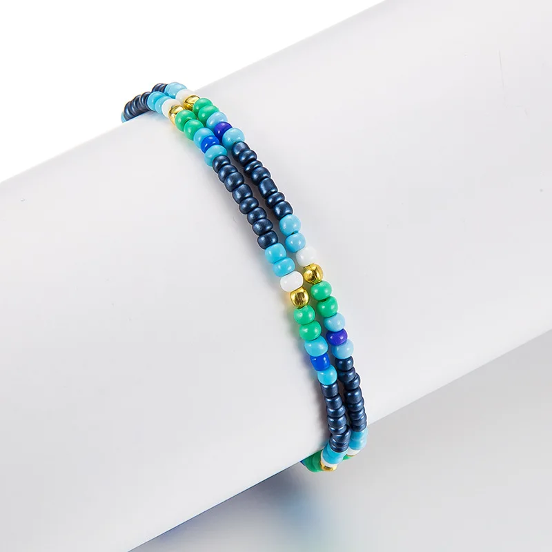 Boho Colorful Miyuki Small Beads Anklet Bracelet Handmade Halhal Tassel Ankle For Women Sexy Beach Jewelry enkelbandje Female